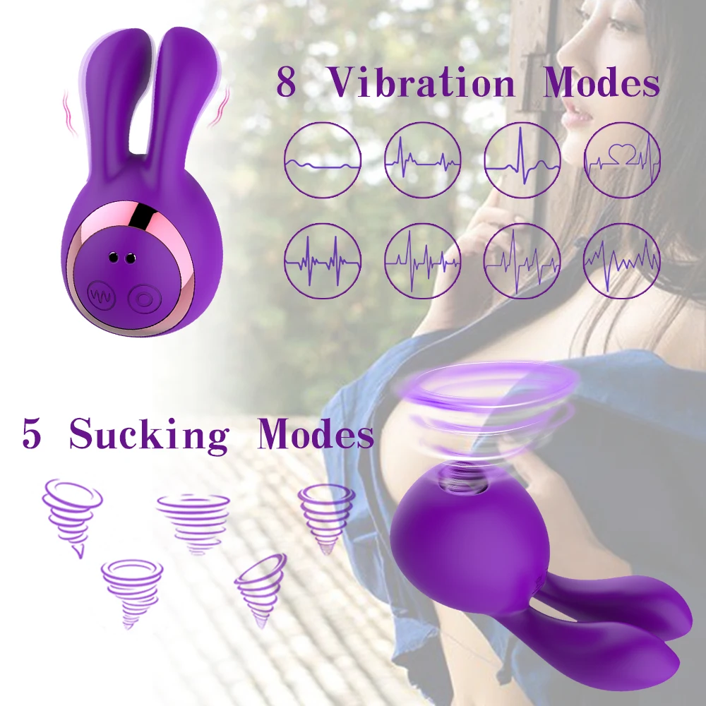 Forma di coniglio SEXSOHO Succhiare il vibratore del clitoride G Spot Massager Mini Bunny Vibration Toy Ottimo per la femmina_voghion.com