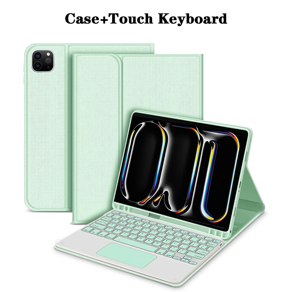 Enhanced Keyboard Case with Detachable Magnetic Cover and Integrated Pencil Holder
