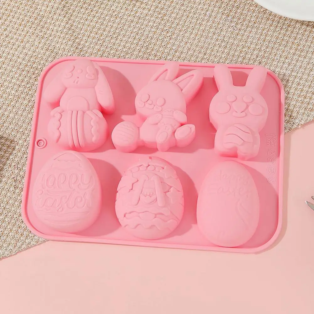 

Easy Demoulding Baking Mold Easter Bunny Egg Shaped Silicone Chocolate Mold for Diy Candy Cake Decoration Silicone Baking Mold