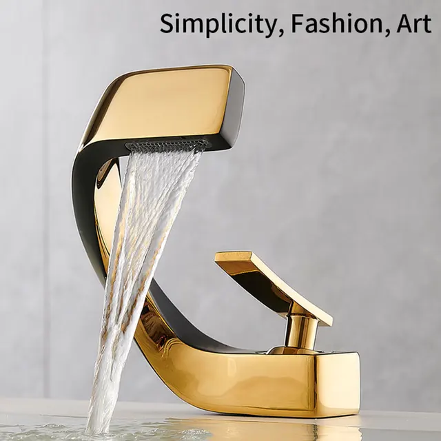 ห้องน้ําดาดฟ้าติดตั้งก๊อกน้ําอ่างล้างหน้าสีดําอ่างล้างจานแตะเดี่ยวหลุมน้ําแตะร้อนและเย็น mitigeur salle de bain ก๊อกน้ําผสม 1