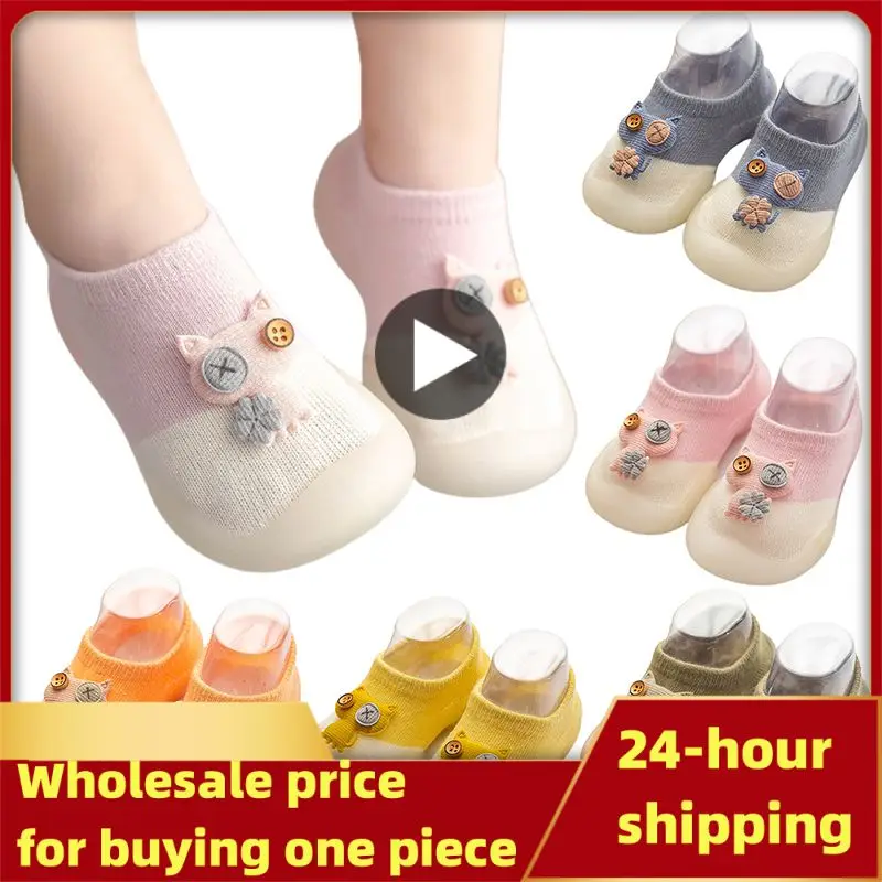 

Unisex Baby Boys Cute Cartoon Non-slip Cotton Toddler Floor Socks Animal Pattern First Walker Shoes for Newborns 0-3 Years