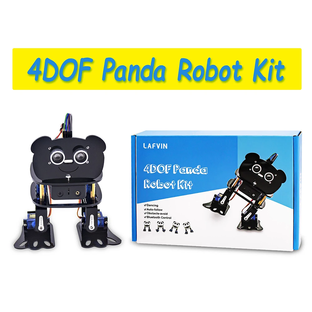 Kit robot Panda 4-DOF Kit robot danzante per Arduino Giocattolo elettronico fai-da-te Monitoraggio automatico/Controllo APP - immagine 6