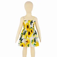 ‌2025 Summer Girls Princess Beach Dress Strapless Floral Print Sleeveless Party Wear Toddler Solid Color Casual Fashion 1-6Y