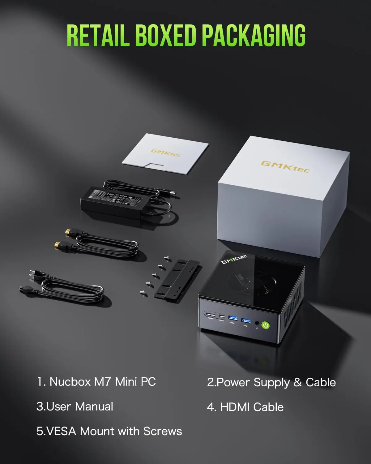 GMKtec M7 ミニPC アップデート版 AMD R7 Pro 6850H Win 11 DDR5 NVMe