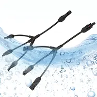 Solar Panel Y Branch 30A 1000V Electrical Solar Connector 30A 1000V Waterproof Solar 1 To 3 Solar Cable Wire Plug Tool Kit 1