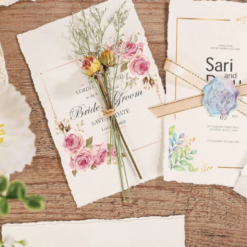 20 Sheets Watercolor Paper 300 gsm 4 x 6 inch Rough/Textured Handmade Paper White Cotton Paper for Art Wedding Invitations Cards 5