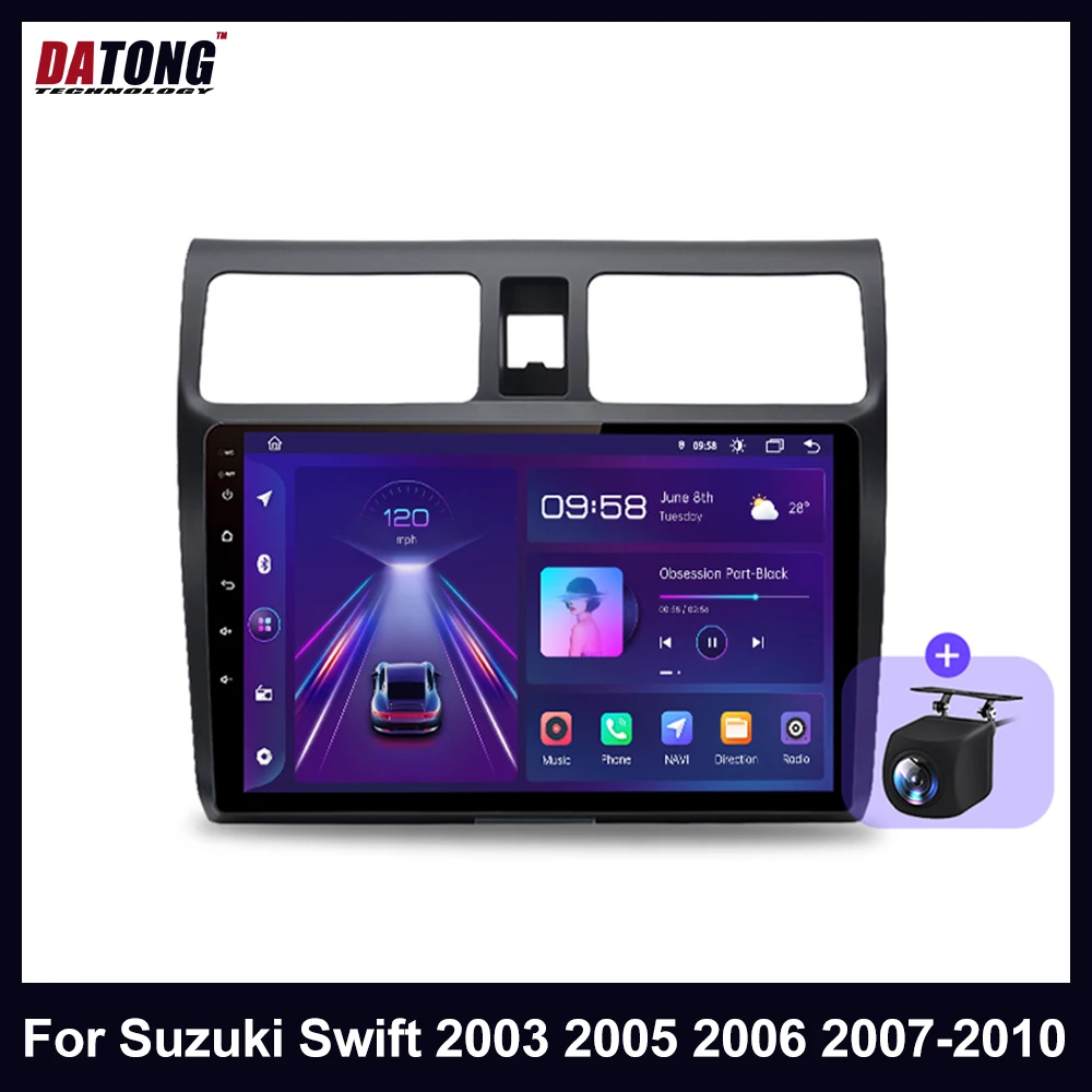 

DATONG AI Voice Wireless CarPlay Android Auto Radio for Suzuki Swift 2003 2005 2006 2007-2010 4G Car Multimedia GPS 2din