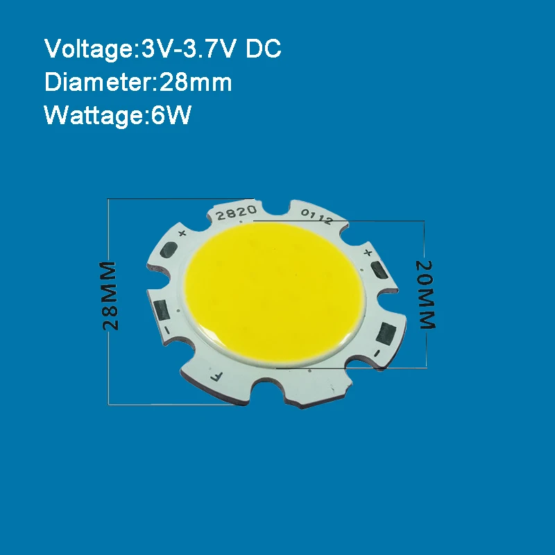 Input 3V 6V 3W-10W Warm White 4000K LED COB Light + Star Substrate Led Lamp