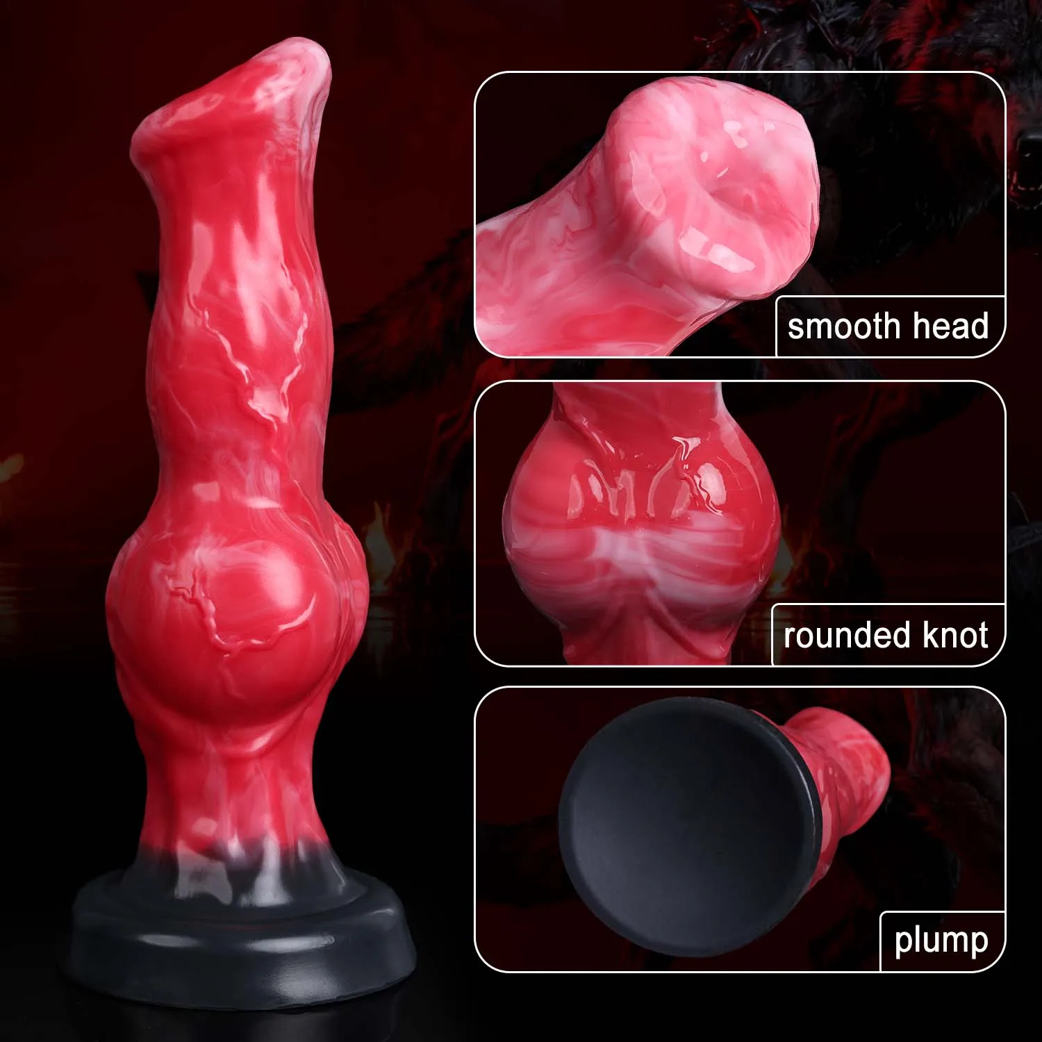 Dildo pene animale realistico con anal plug per uomo e donna_voghion.com