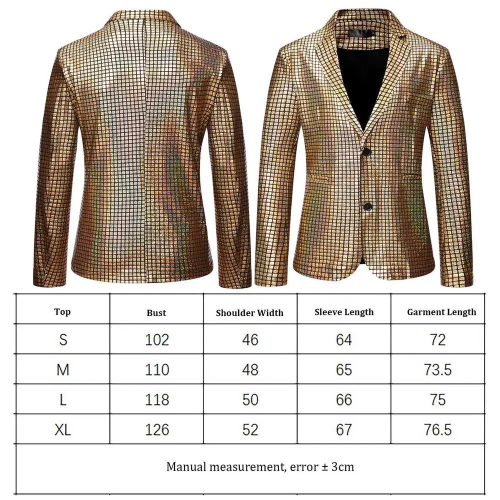 Men's Hooded Sequin Jacket Carnival Costume 70s 80s Disco - View #11