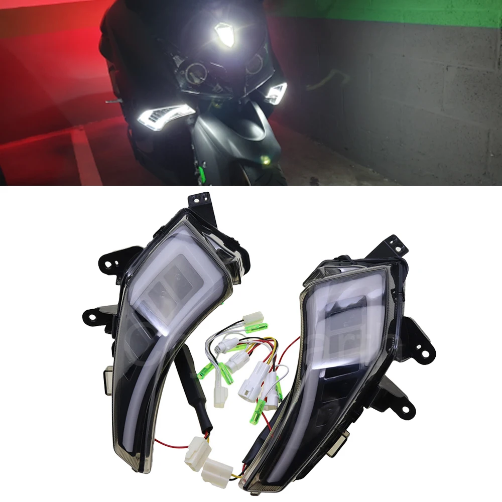 

Запчасти для мотоциклов, передний светодиодный указатель поворота, световой индикатор для Yamaha T-MAX TMAX 530 TMAX530 T-MAX530 2012-2016 12 13 14 15 16