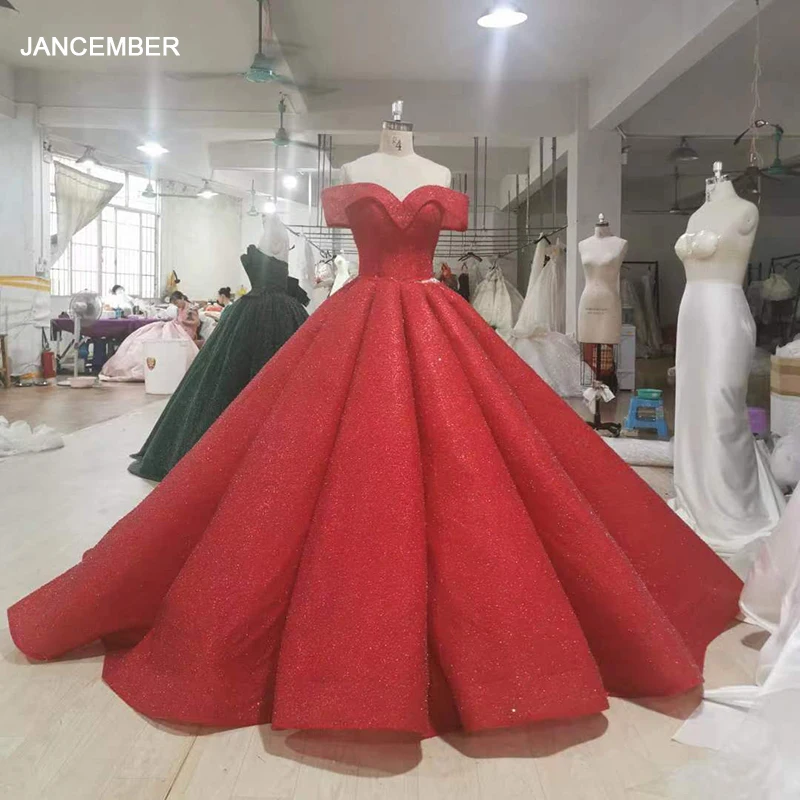 

Quinceanera Dresses Ball Gown Sequined Vestidos De 15 Años 2023 Red Sweetheart Beading DY5465 vestido de niña de las flores