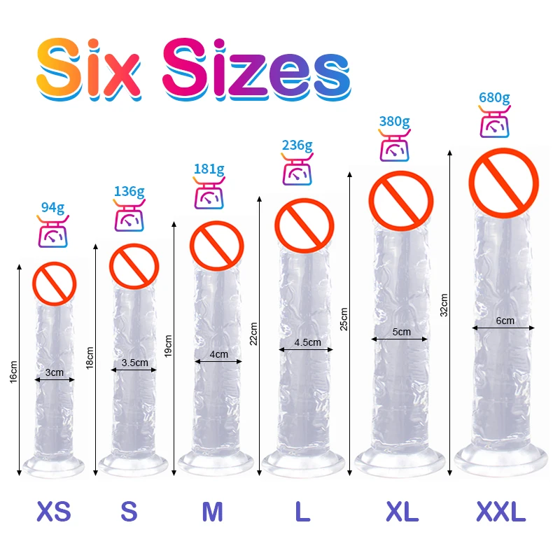 Sex toys big crystal jelly realistic clear dildo suction cup huge transparent penis dick anal product for woman lesbian adult