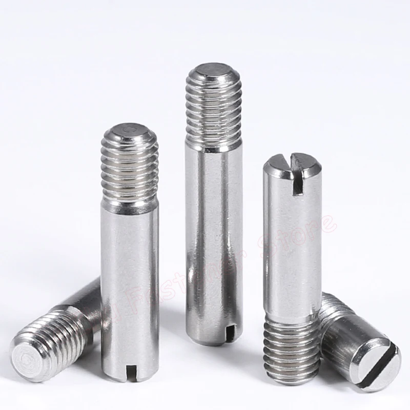 Cylindrical Locating Dowel Pin 5pcs M2 M2.5 M3 M4 M5 M6 M8 M10 Slotted Cylindrical Pin Dowel Male Thread Locating Pin 304 Stainless Steel Length 5-50mm