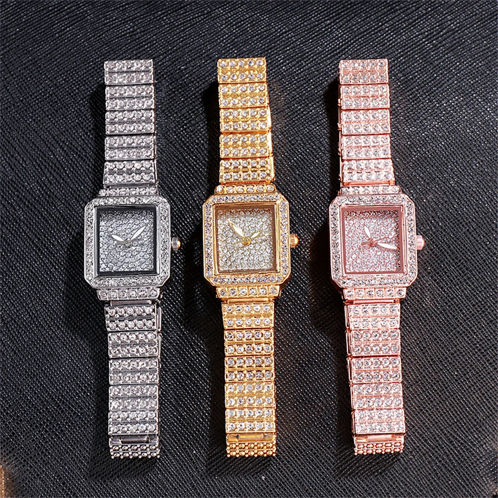 Reloj de lujo Con diamantes para Mujer, pulsera de cuarzo, Con envío Gratis, 2023