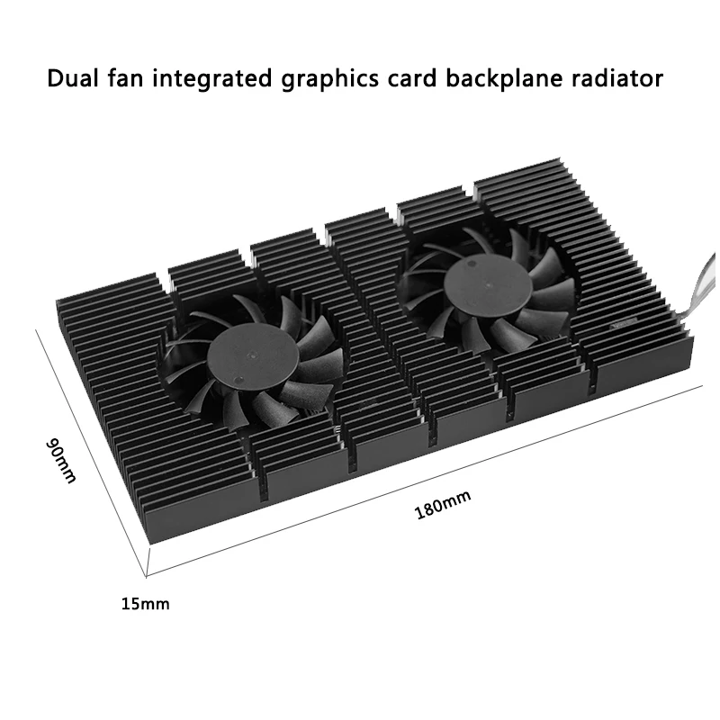 Gpu Backplate Radiador para Rtx3090 3080 3070 Placa de Vídeo Dissipador Calor Vga Vram Memória Cooler Pwm Ventilador Kit Refrigeração Alumínio 90*180*15 mm - Imagem 3