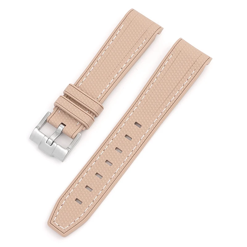 Premium 20mm Rubber Silicone Watch Band - Curved End Wrist Bracelet