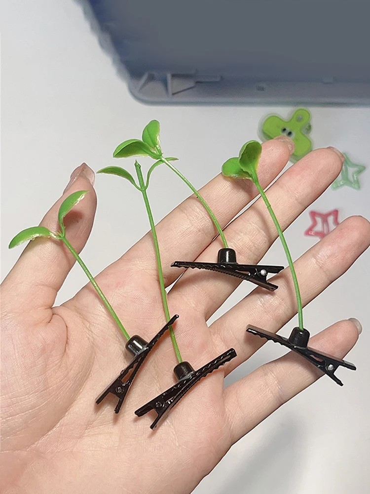 Funny Little Bean Sprouts Grass Hair Clips 20/10/5/3/1PCS hair clips hair accessories