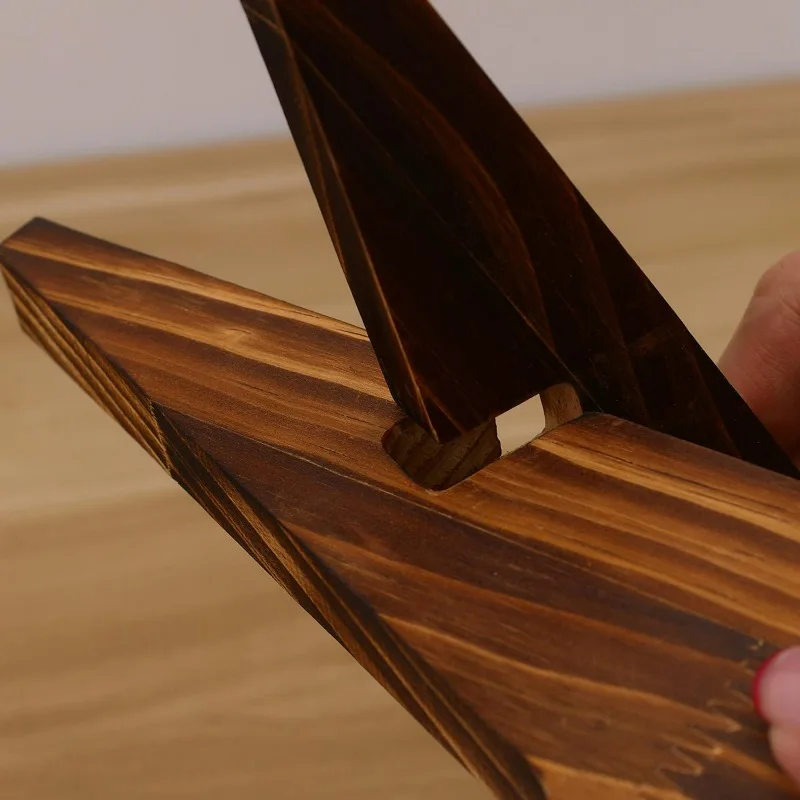Wooden Cookbook & Tablet Display Stand with Photo Frame Feature