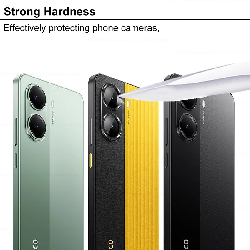 Premium Metal Frame Ring Case with Camera Protector & Aluminum Lens Glass Film
