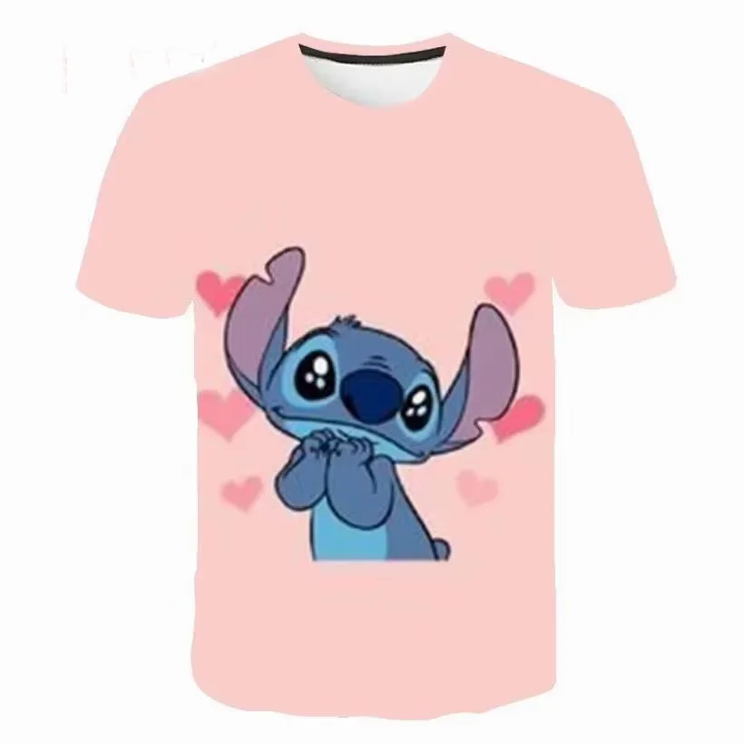 Cartoon Stitch Big Baby Boys T Shirt Teenagers Tops Tees Shirts for Kids Clothes Children's Clothing cotton t shirt stitch t shirt t shirt set girls tee shirt girls t shirt t shirt kids t shirt