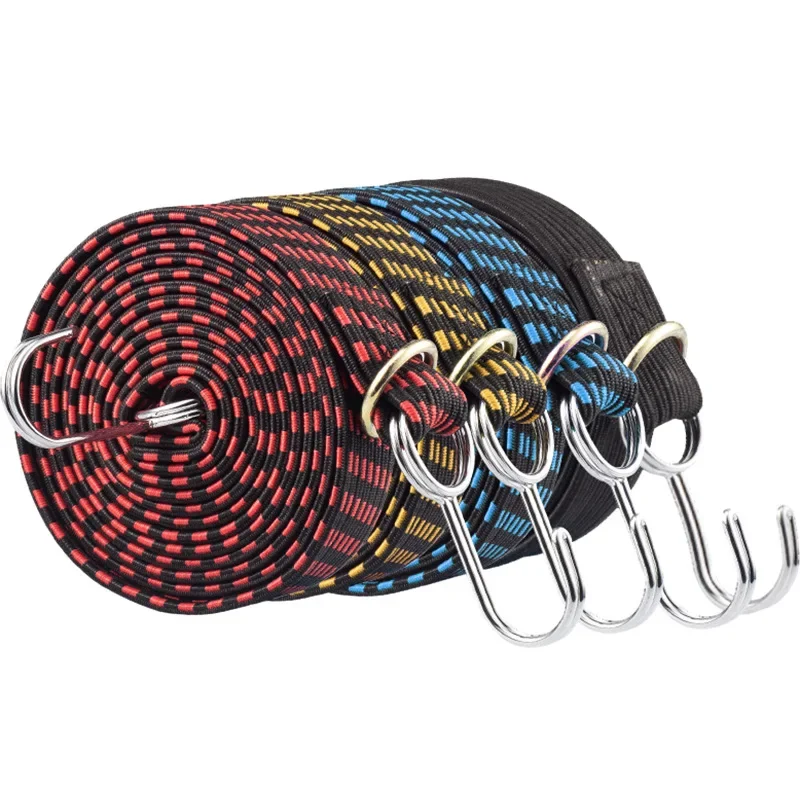 Elastics Rubber Luggage Rope Cord Hooks Bikes Rope Tie Luggage Roof Rack Strap Fixed Band Hook Bicycle Motorcycle Accessories