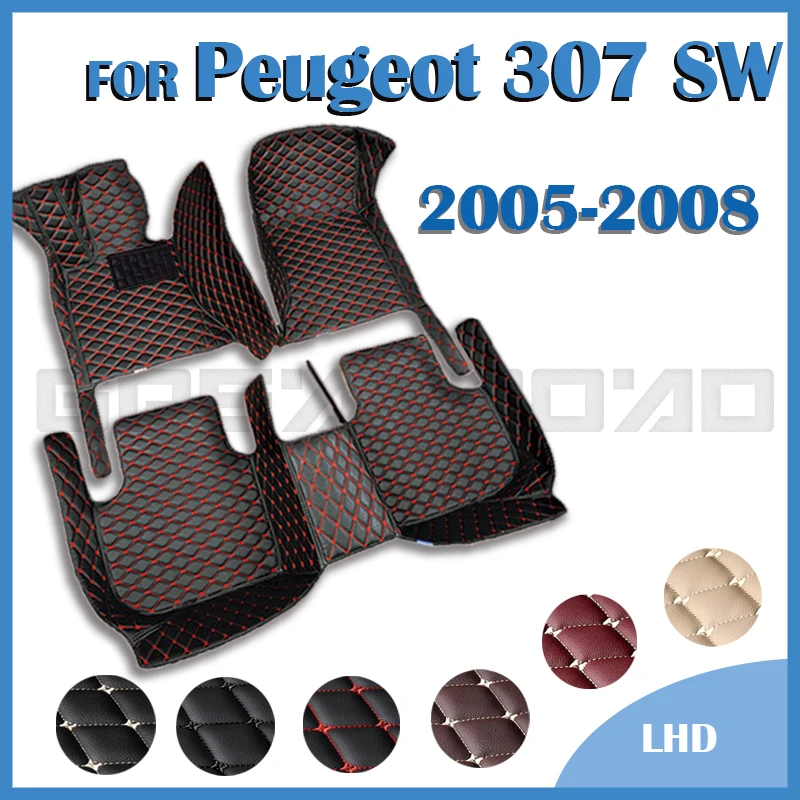 

Car Floor Mats For Peugeot 307 SW Five Seats 2005 2006 2007 2008 Custom Auto Foot Pads Carpet Cover Interior Accessories