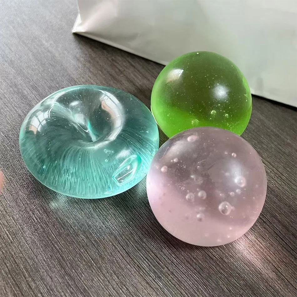 4cm/1.57in 멀티 컬러 말토즈 스퀴시 장난감 귀여운 모찌 스트레스 해소 피젯 장난감 부드러운 시뮬레이션 투명 볼 빠른 반동