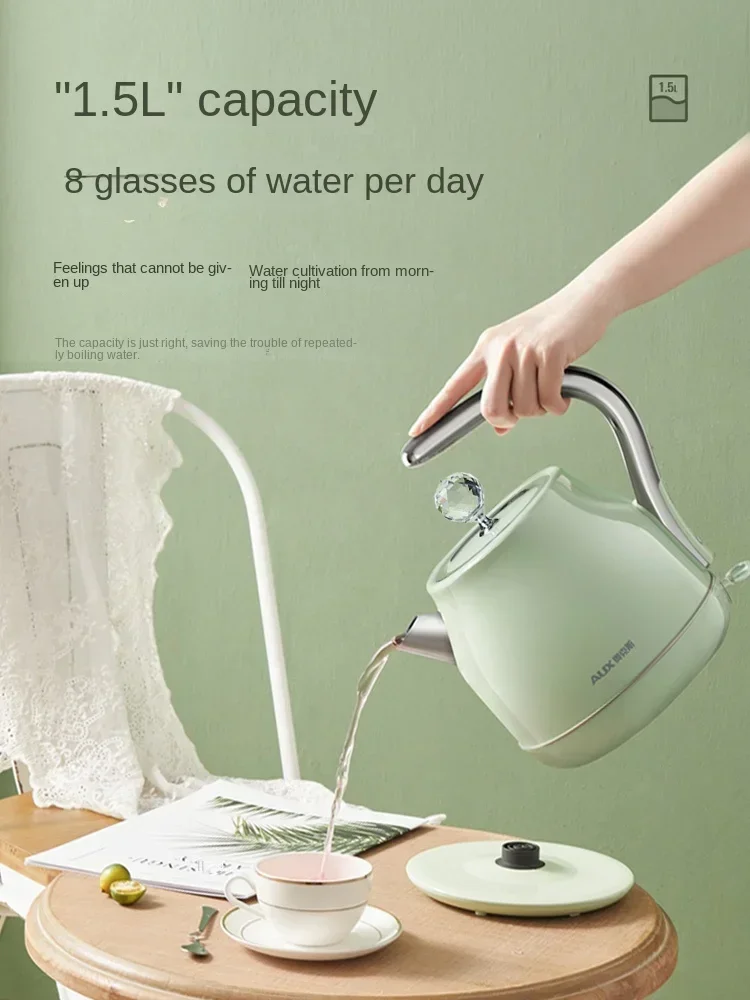 Retro 304 Stainless Steel Electric Kettle 220V Auto Power-off Household Water Boiling Machine 1.7L/1.5L Available 4