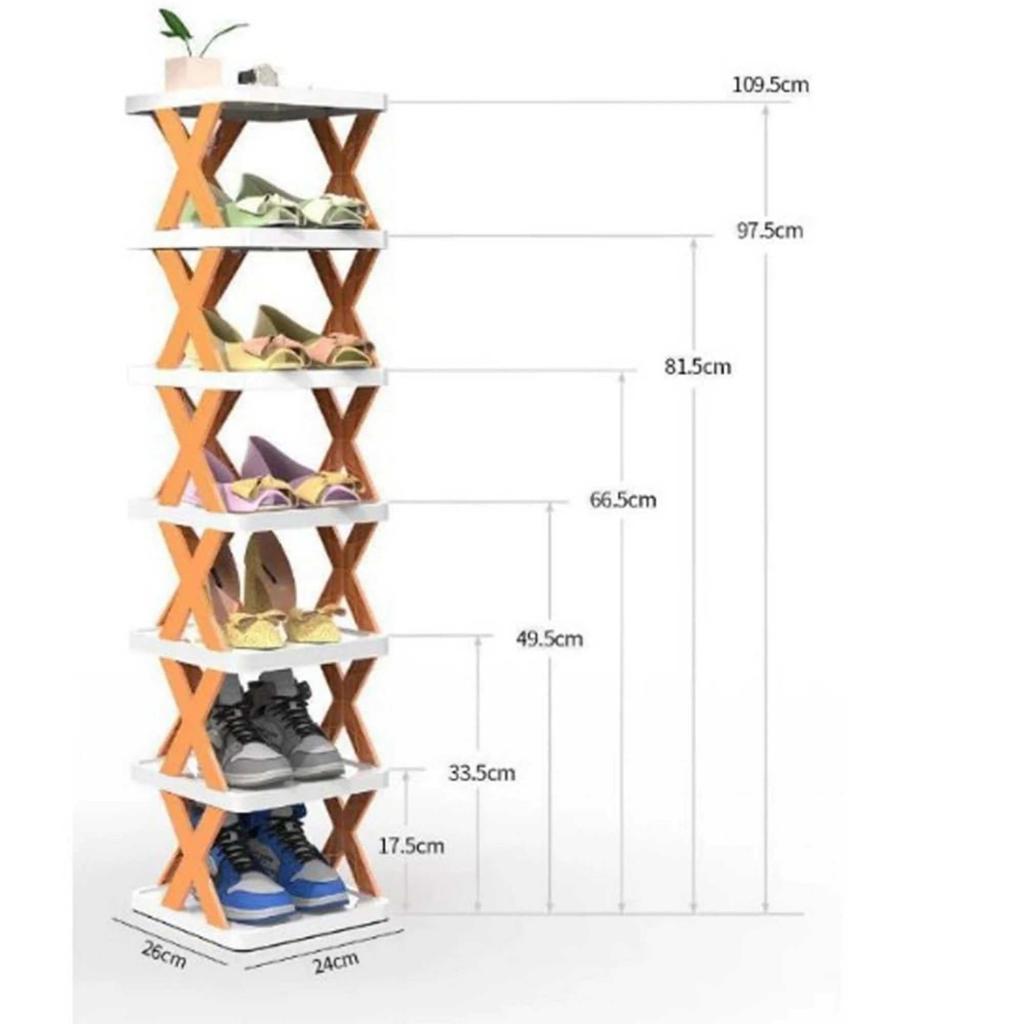 9-Layer Stackable Shoe Cabinet, Green Ultra-Thin Shoe Rack, Suitable for Small Spaces
