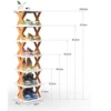 9-Layer Stackable Shoe Cabinet, Green Ultra-Thin Shoe Rack, Suitable for Small Spaces 3