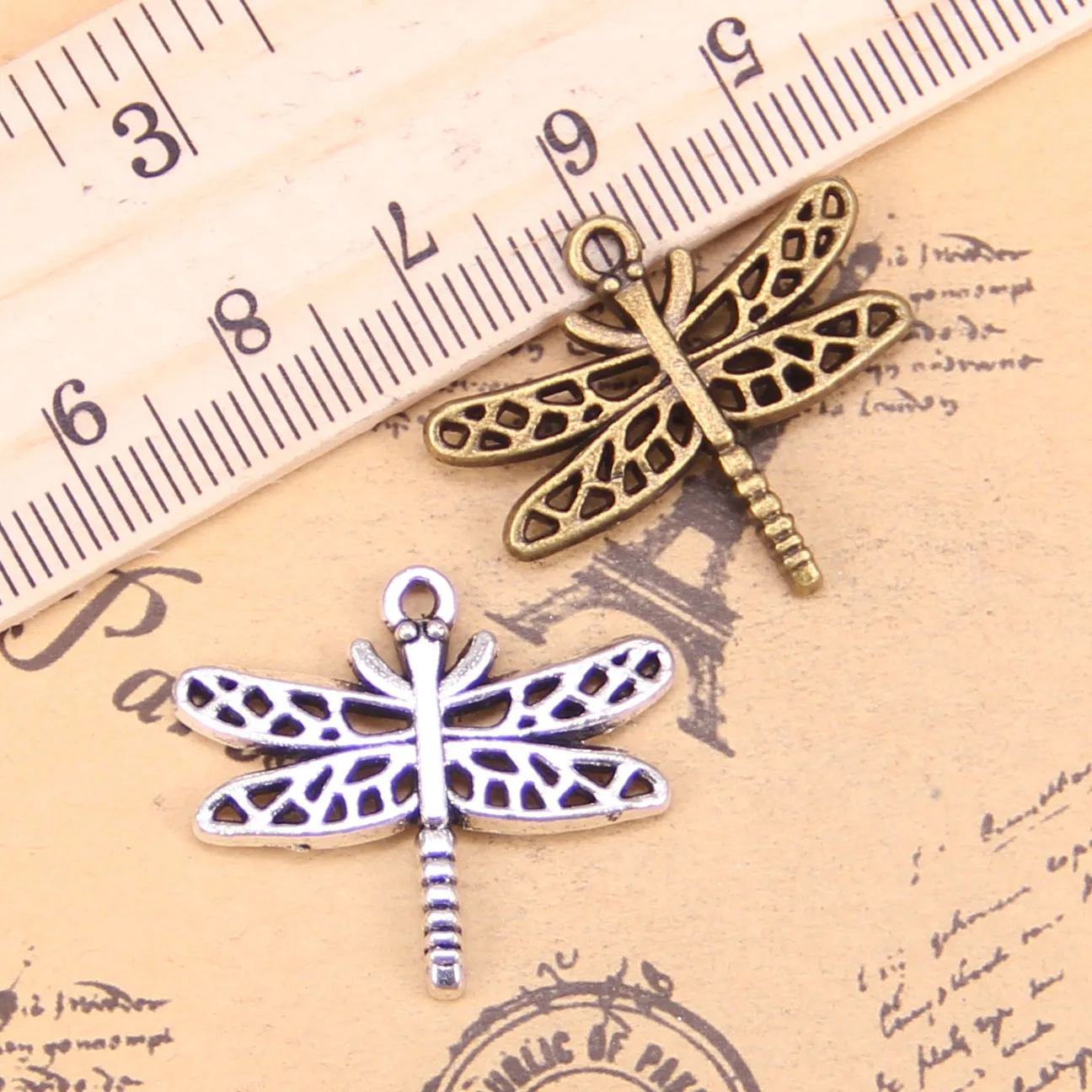 

Подвески для ювелирных изделий в виде стрекозы, 23x26 мм, 54 шт.