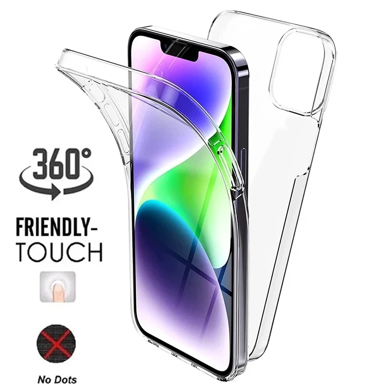 360 custodia protettiva in Silicone morbido per tutto il corpo per iPhone 6 6S 7 8 Plus custodia in TPU per iPhone X XS XR 11 12 13 Pro Max 14 custodie per telefoni - Image 5