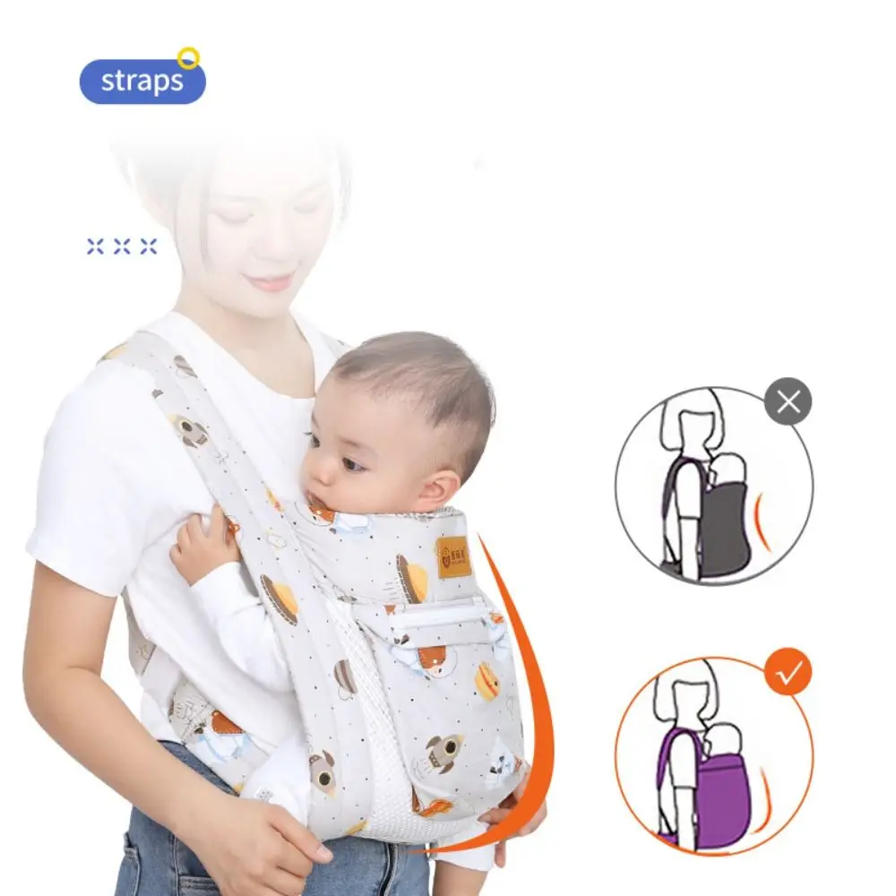 

Adjustable Baby Sling Wrap Hands-free Labor-saving Toddler Suspenders Breathable Multifunctional Newborn Travel Backpack Baby
