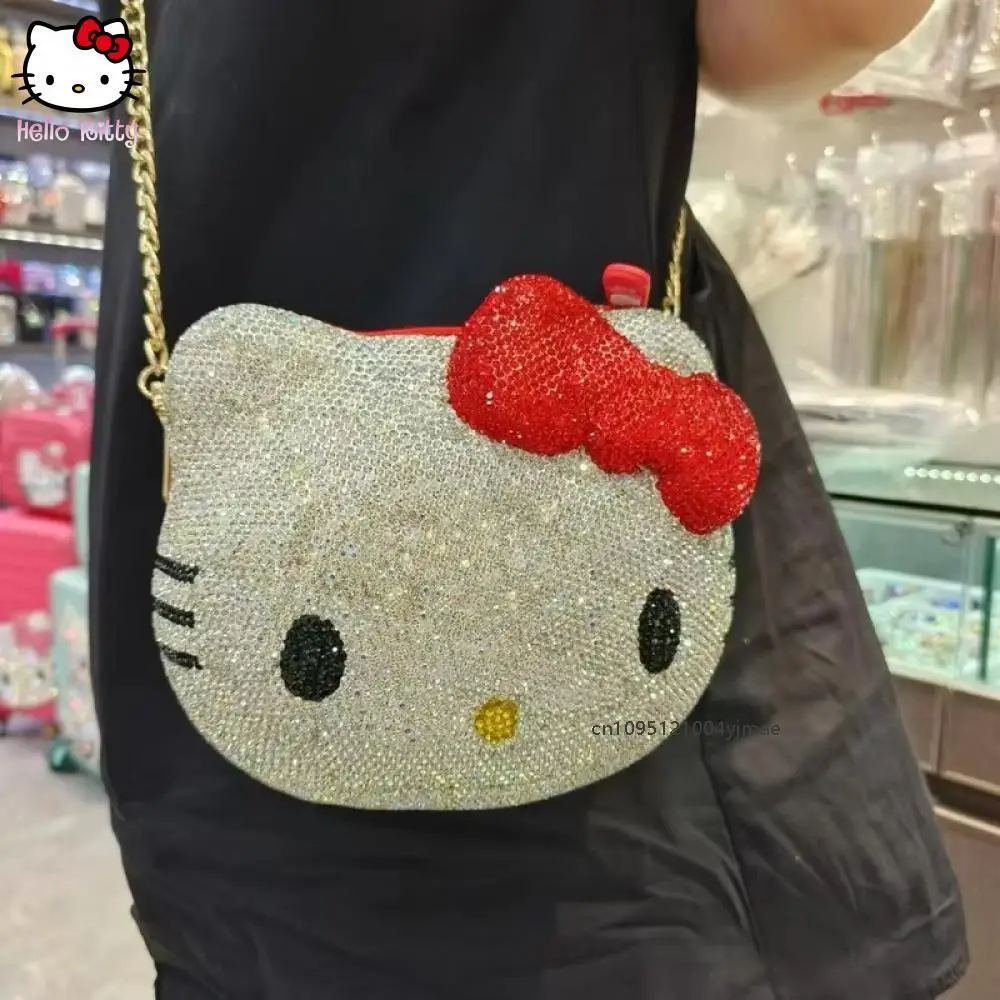 Sanrio Luxury Hello Kitty Rhinestone Bag Sweet Girls Style