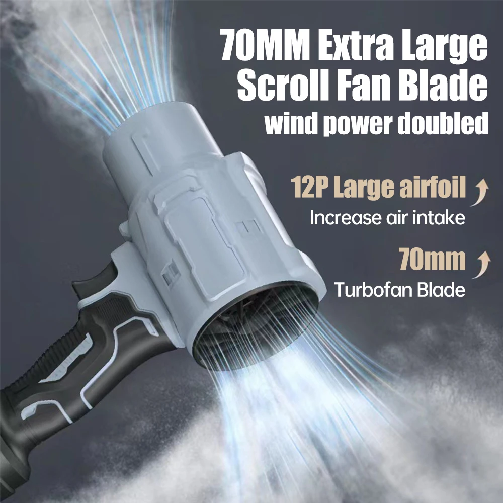 1000W Turbo Fan Violent Fan Thrust Stepless Speed High Power Turbo Fan Leaf Blower Handheld Mini Jet Fan for Makita Battery 4