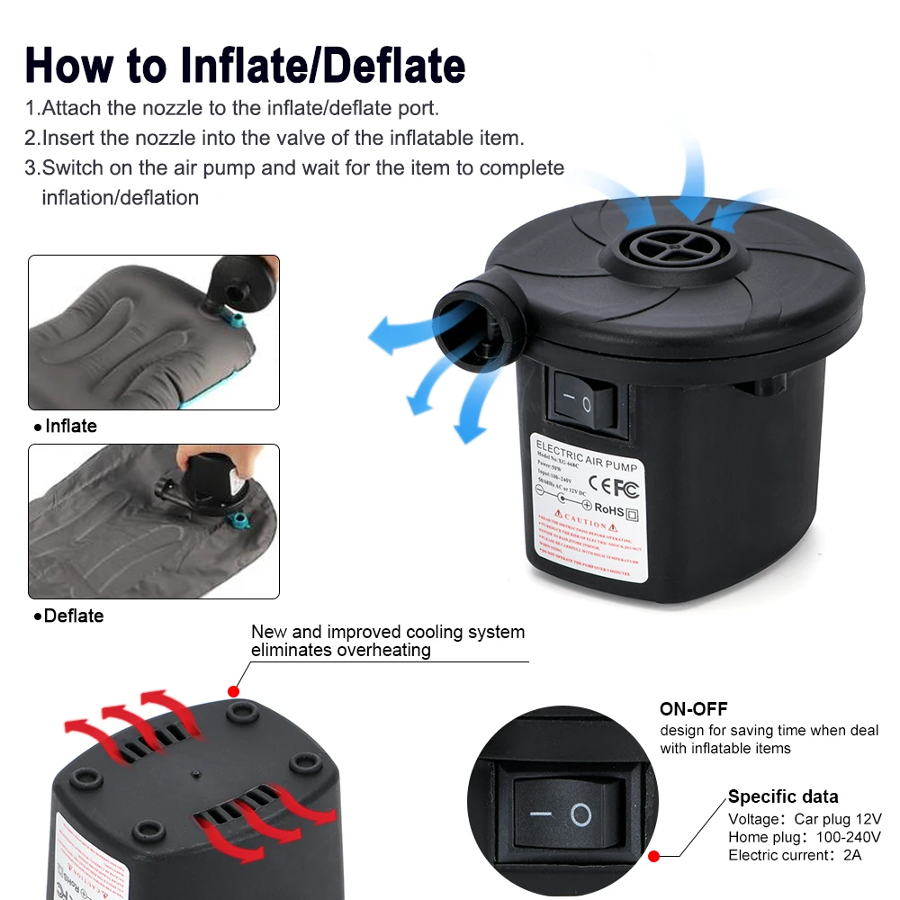 Inflatable Pump for Car Home Use
