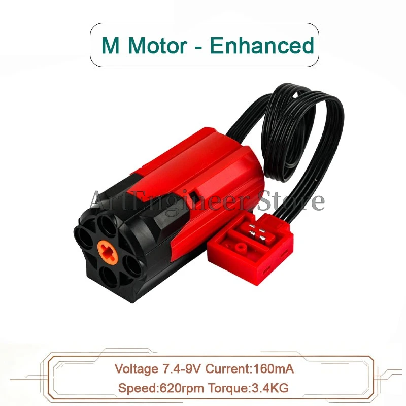 Enhanced High Torque Servo Motor Set for Technical Building Block Construction