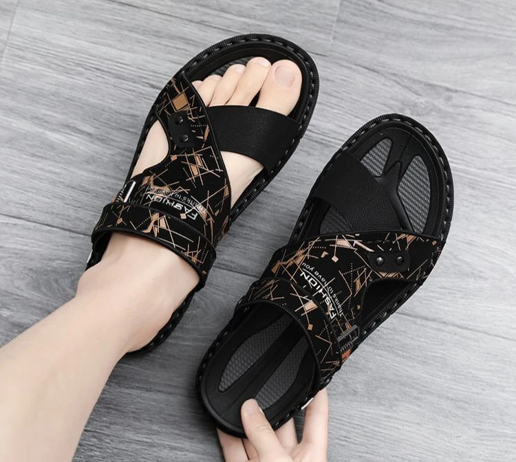 Men's Soft Open Toe Platform Sandals For Beach_voghion.com