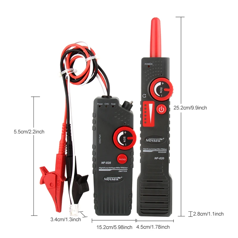 NF-820 Noyafa New Underground Wire Locator RJ45 RJ11 BNC ​High Low Voltage Cable Tester Line Finder LAN Network Cable tester 6