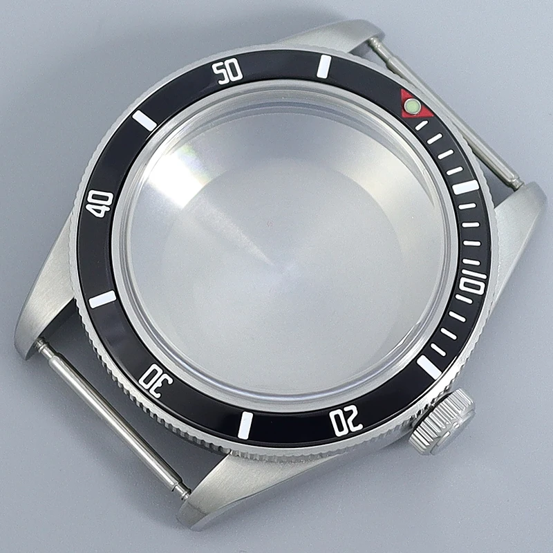 Nh35 Square Case 38mm Silver Watch Case Stainless Steel Parts Domed Sapphire Crystal For ...