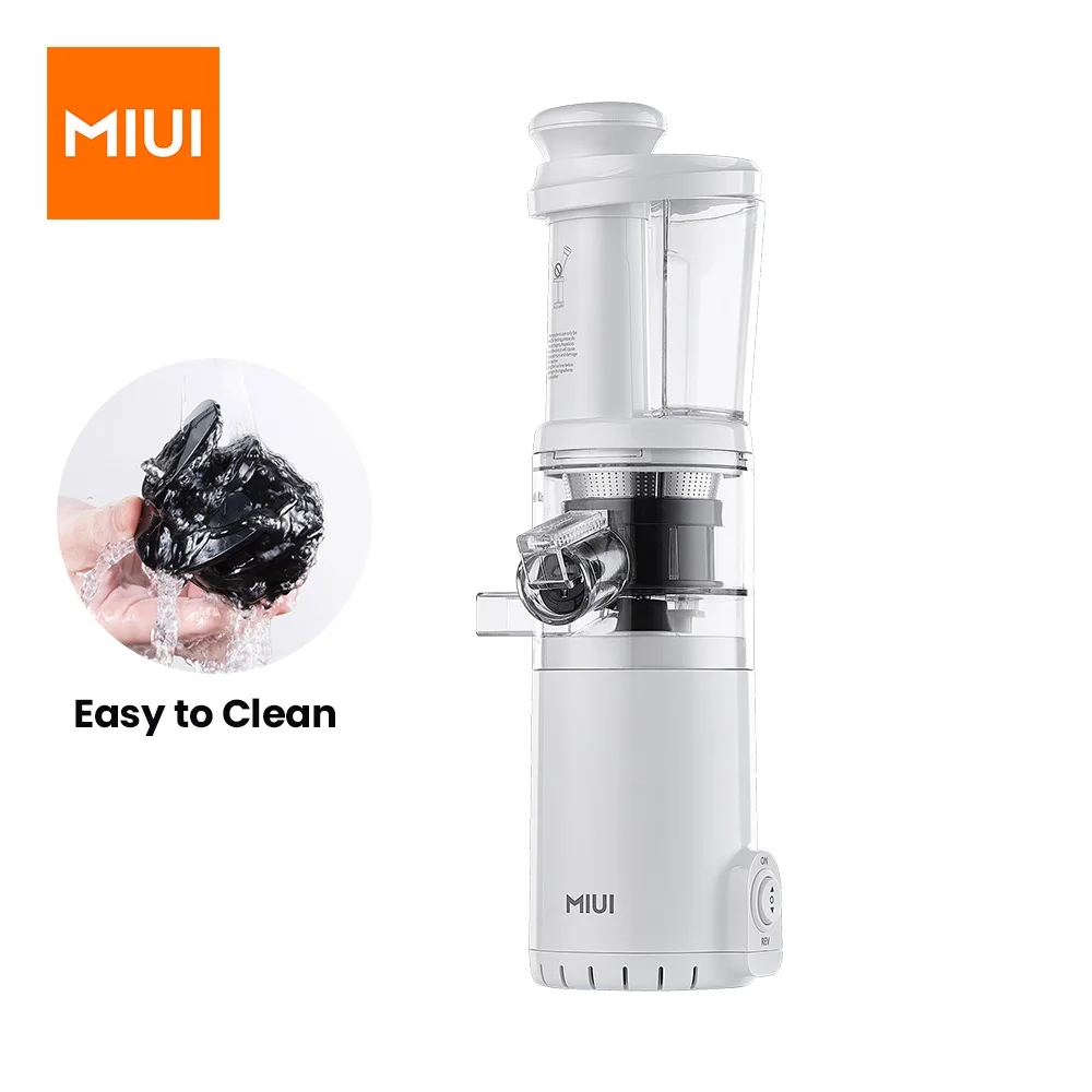 MIUI Mini Slow Juicer Cold Press Juicer, Electric Screw Bar Masticating