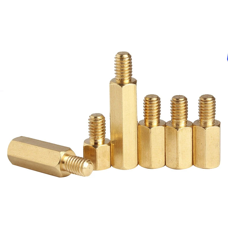 10pcs/lot M2 M2.5 M3 M4 M5 Hex Brass Spacing Screws Threaded Pillar PCB Computer PC Motherboard Hex Standoff