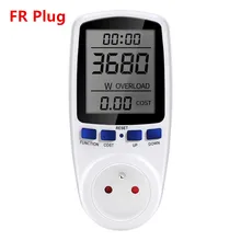  Digital Wattmeter AC 220V 110V Power Meter Electricy Consumption Energy Meter EU Plug Power Kilowatt Wattage Electricity Meter 