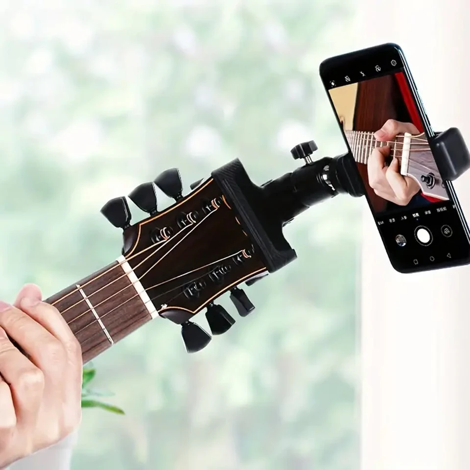 Supporto Per Cellulare Su Chitarra - Regolabile E Girevole 360° - Foto 9