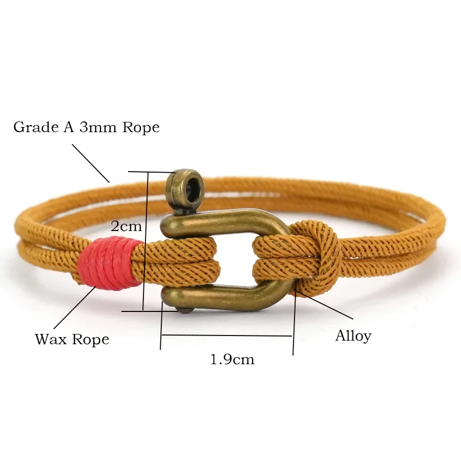 Men Retro Cord Chain Bracelet Thin 3mm