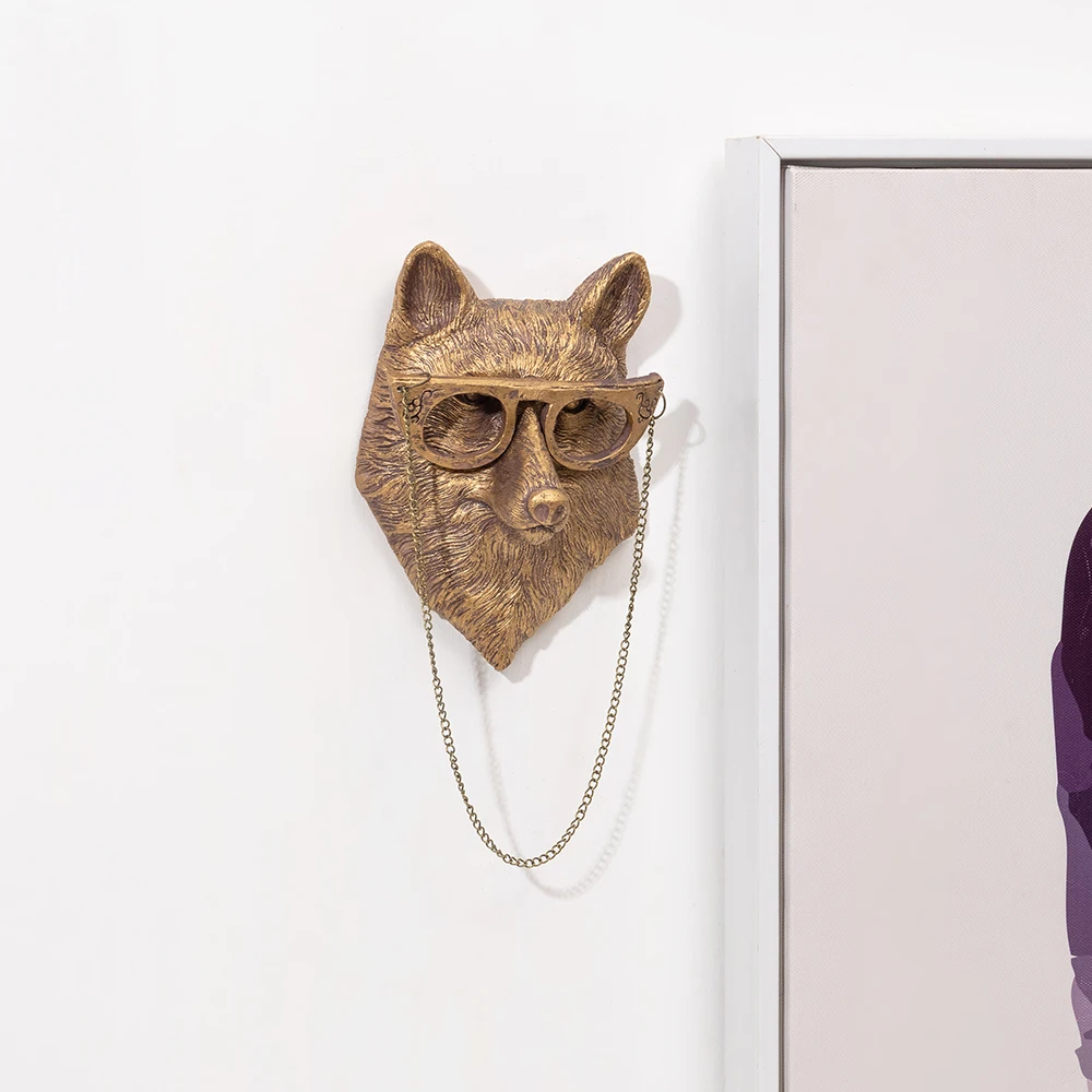 Bronzed Resin Deer Head Wall Sculpture - Stylish Home Decor Accent