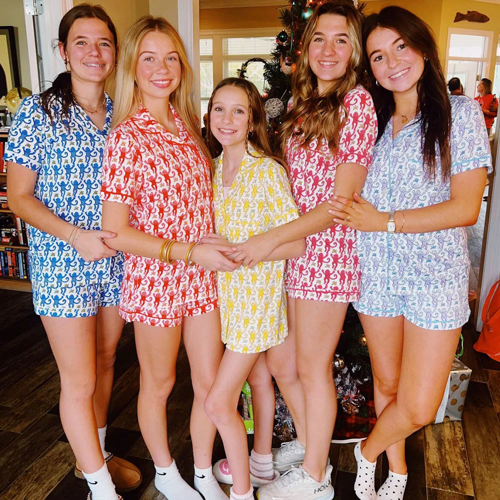 

Повседневная одежда для сна Ardm, милые короткие комплекты с принтом обезьяны, домашняя одежда 2024, комплект пижам, летний комплект из двух предметов для женщин, одежда для отдыха