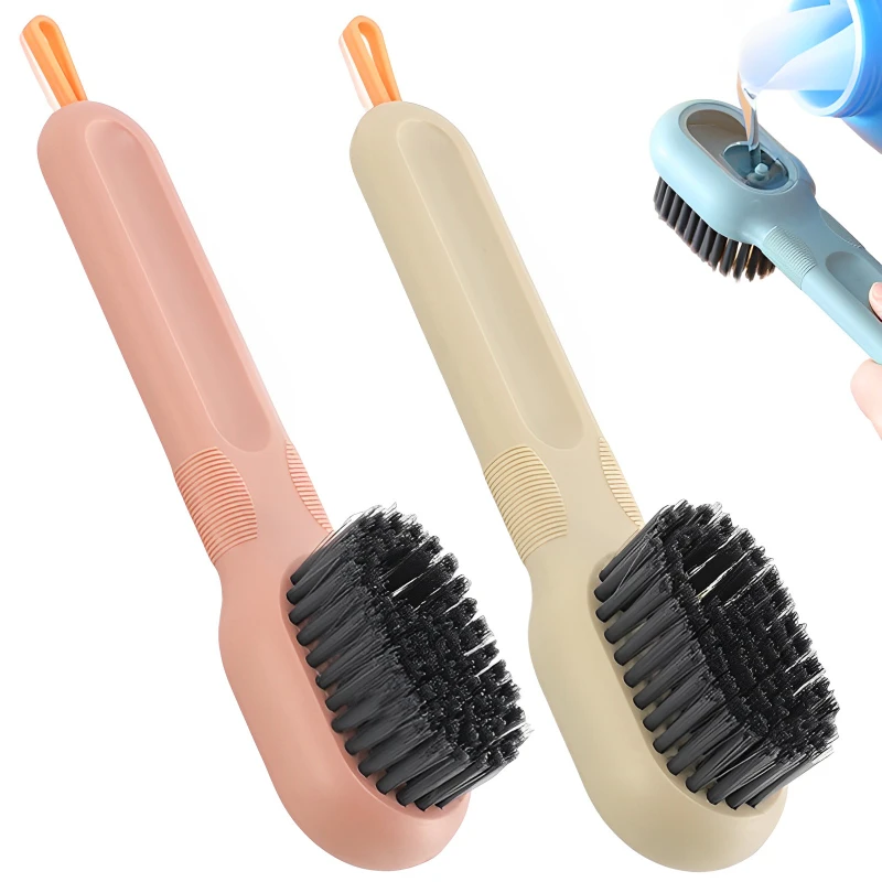 Multifunction Cleaning Brush Soft Bristled Liquid Shoe Brush Long