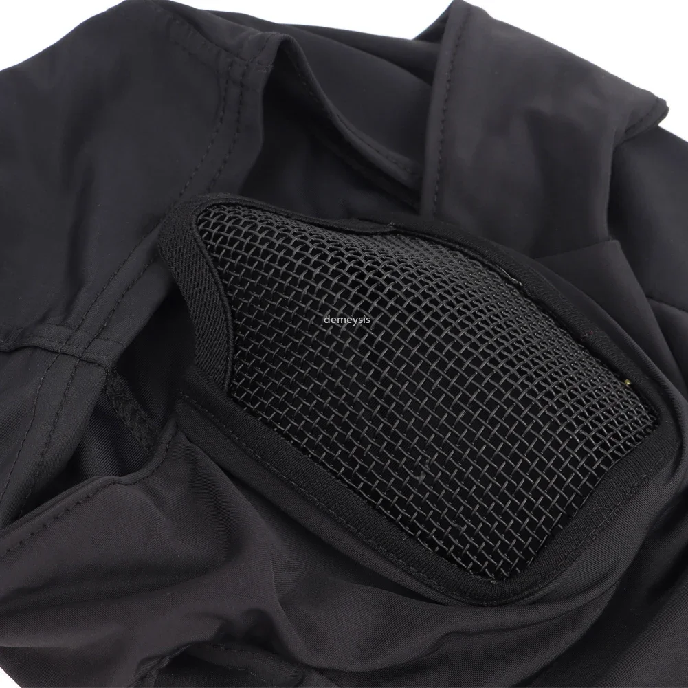 Tactical Balaclava Mesh Mask – Full Face Cover Ninja Style with Foldable Steel Design